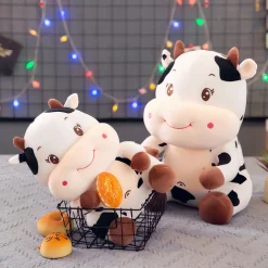 Peluche bébé vache brodé