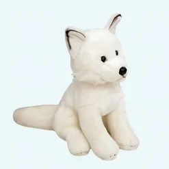 Peluche blanche renard chien adorable