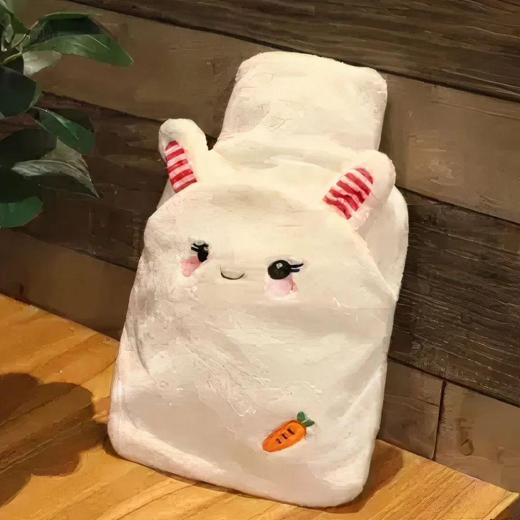 Peluche bouillote lapin avec carrote
