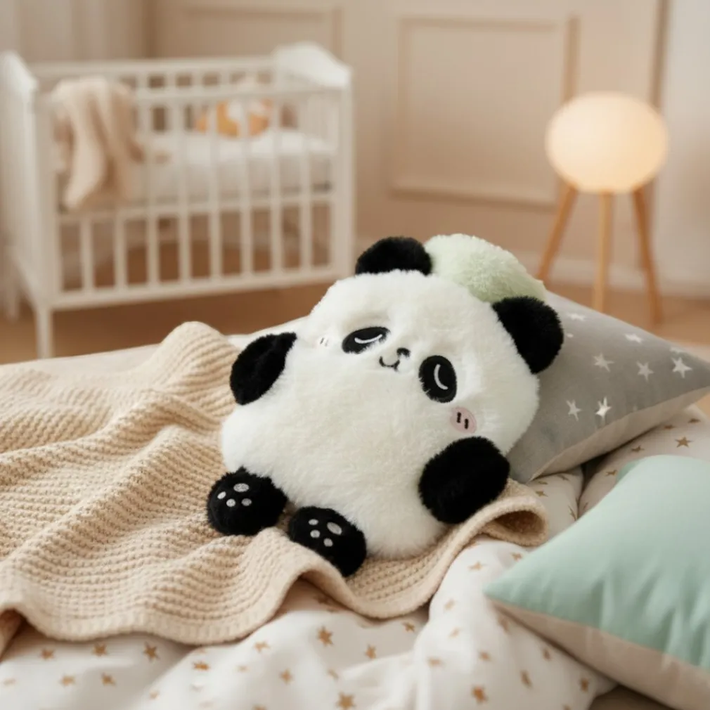 Peluche bouillotte à eau déhoussable design panda