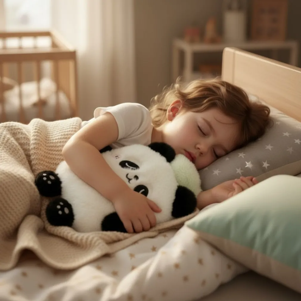 Peluche bouillotte à eau déhoussable design panda