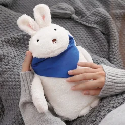Peluche bouillotte lapin avec lacets