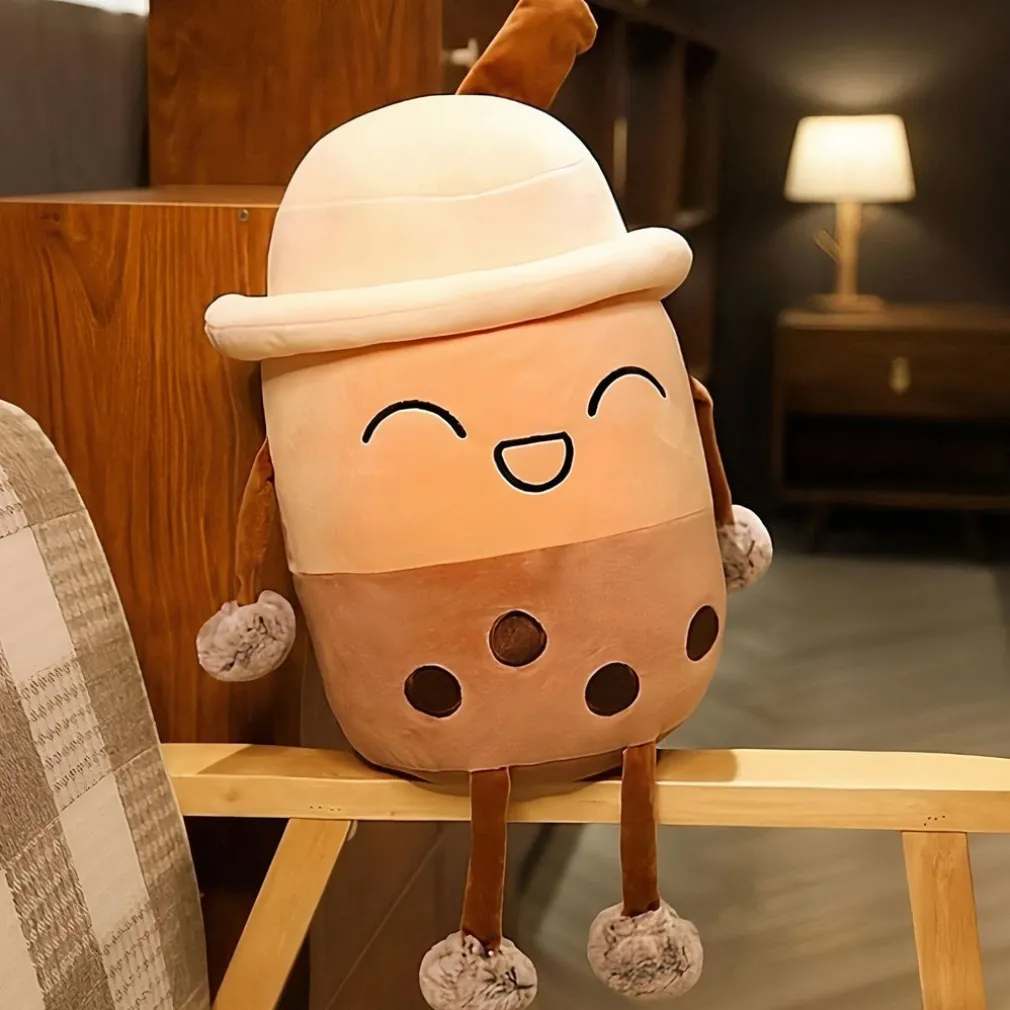 Peluche Bubble Tea Boba rieur