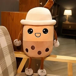 Peluche Bubble Tea Boba souriant
