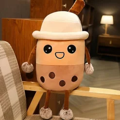 Peluche Bubble Tea Boba souriant