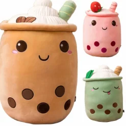 Peluche Bubble tea doux en forme de coussin