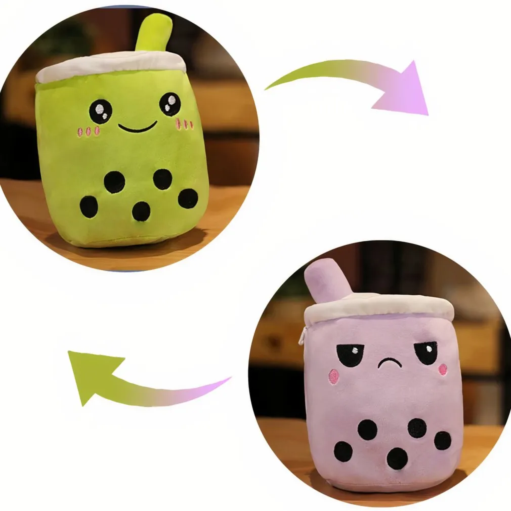Peluche Bubble tea réversible adorable pour enfants