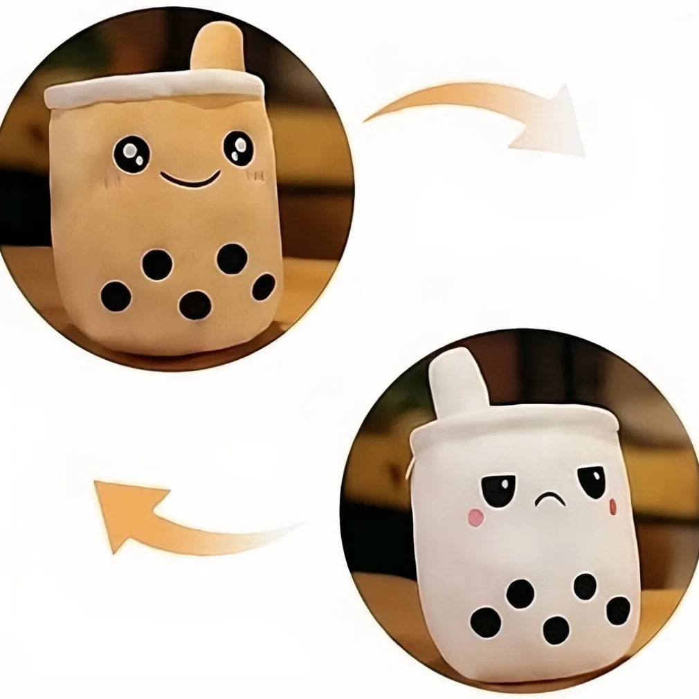 Peluche Bubble tea réversible adorable pour enfants