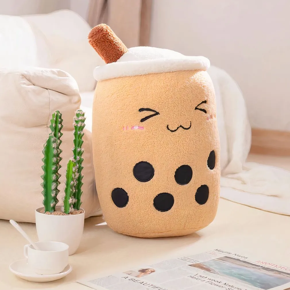 Peluche Bubble tea souriante et mignonne pour enfants
