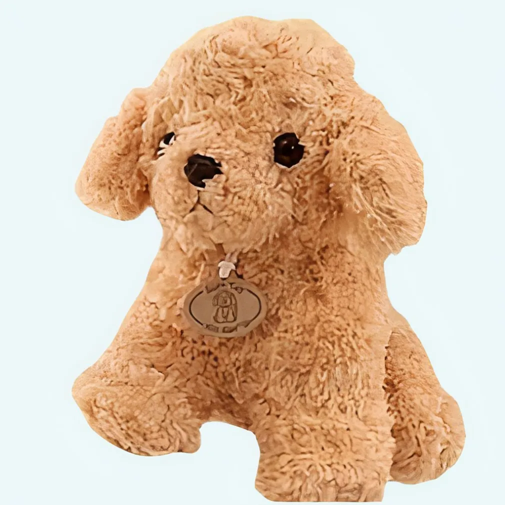 Peluche caniche beige