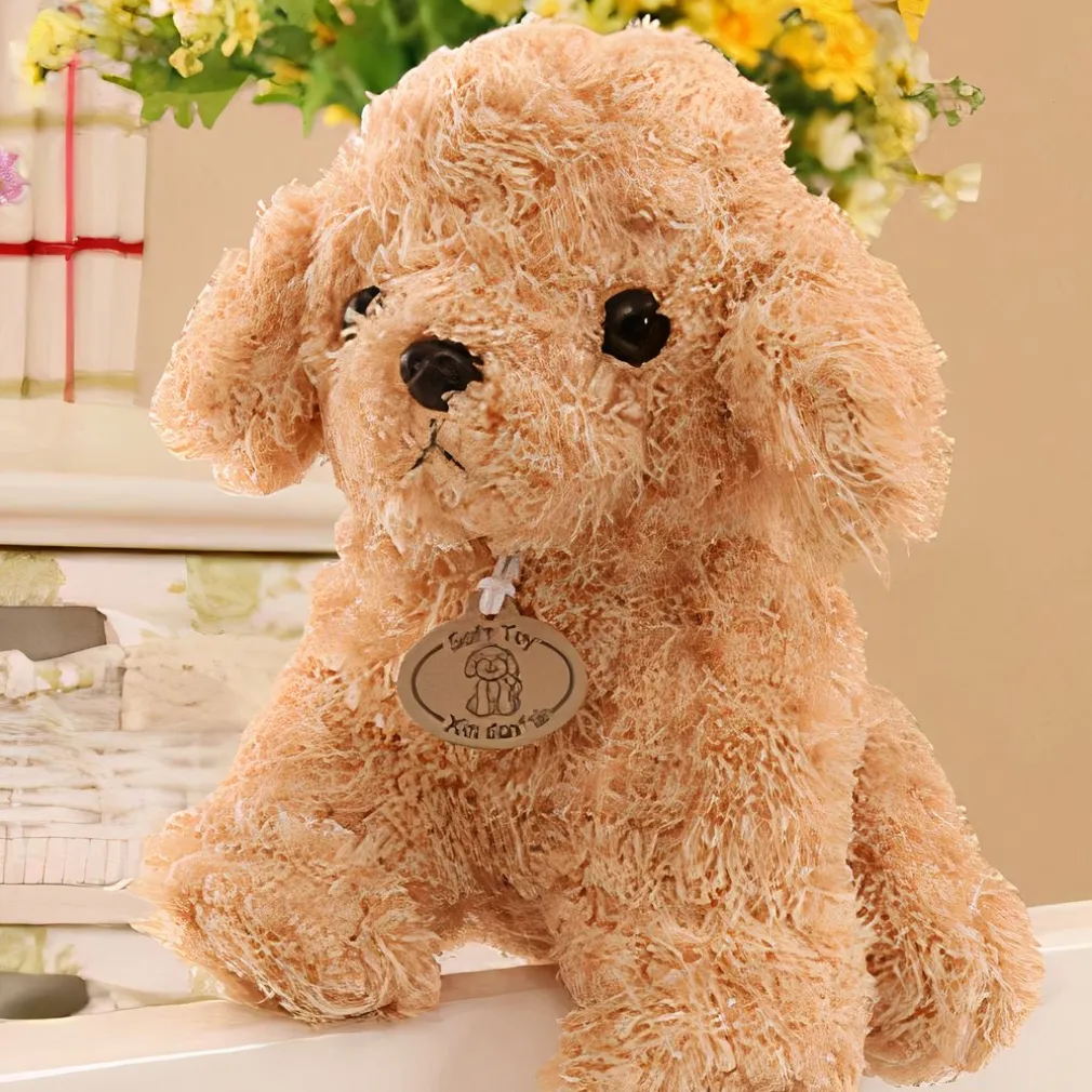 Peluche caniche beige