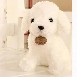 Peluche caniche blanc