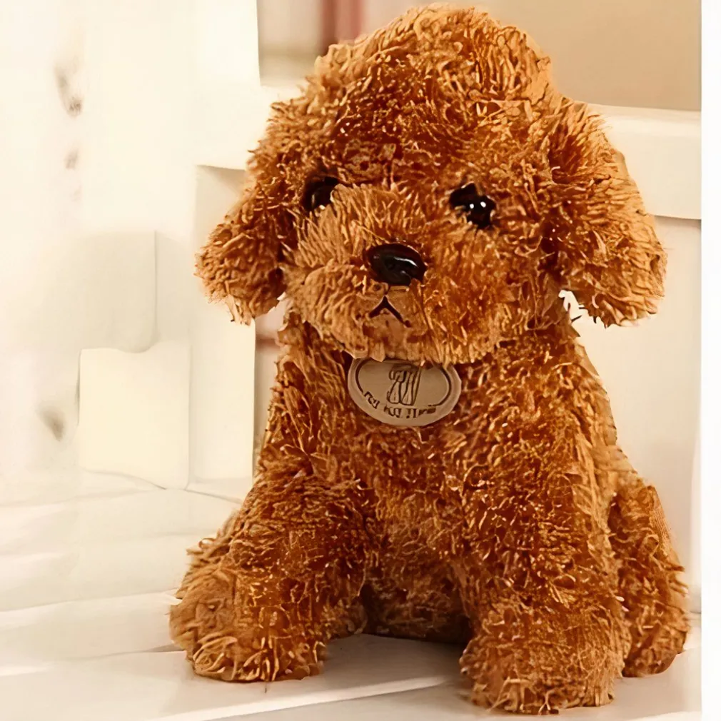 Peluche caniche camel