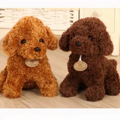 Peluche caniche marron