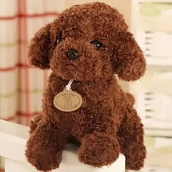 Peluche caniche marron