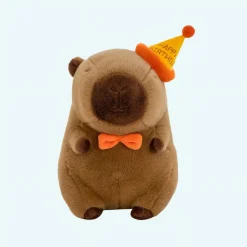Peluche capybara d’anniversaire