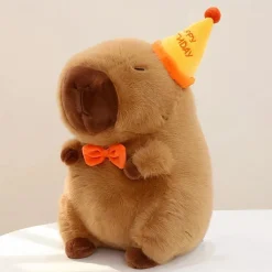 Peluche capybara d’anniversaire