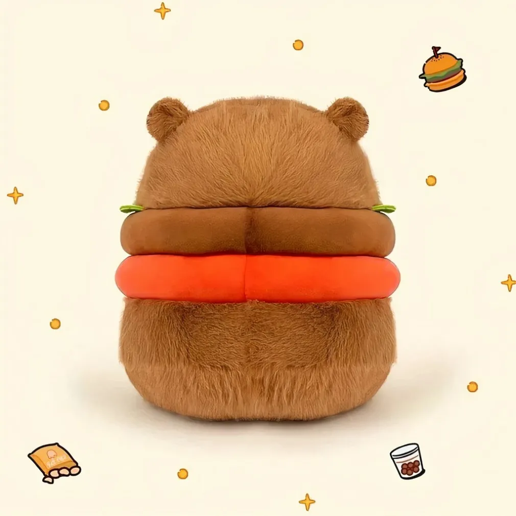 Peluche capybara hamburger