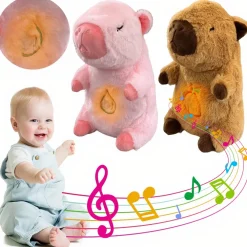 Peluche capybara respirante qui apaise