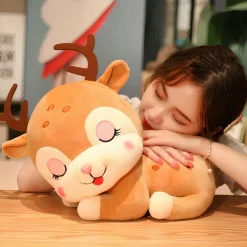 Peluche cerf endormie