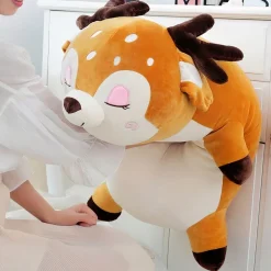 Peluche cerf oreiller géant