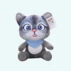 Peluche chat dessin animé gris