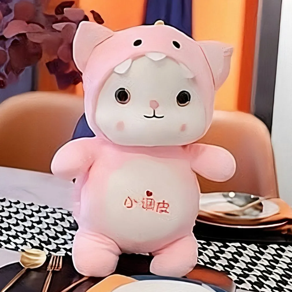 Peluche chat déguisé en dinosaure