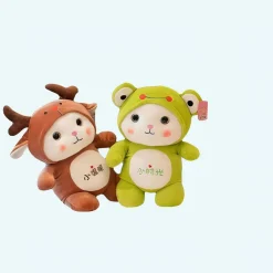 Peluche chat déguisé en grenouille