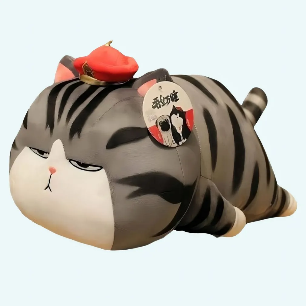 Peluche chat empereur oreiller