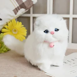 Peluche chat en poupée blanc