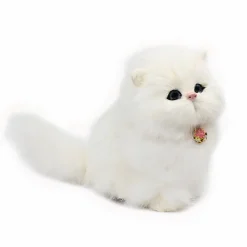 Peluche chat en poupée blanc