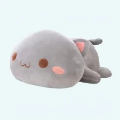 Peluche chat gris kawaii