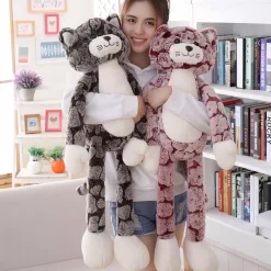 Peluche chat marron aux longues jambes