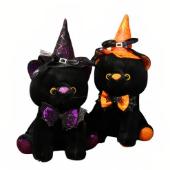 Peluche chat noir déguisement Halloween