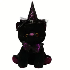 Peluche chat noir déguisement Halloween