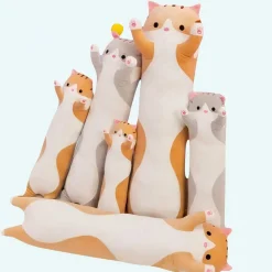 Peluche chat oreiller géante