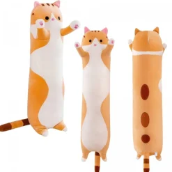 Peluche chat oreiller géante