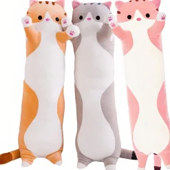 Peluche chat oreiller géante