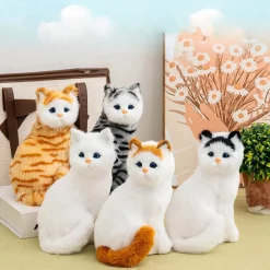 Peluche chat réaliste tout doux