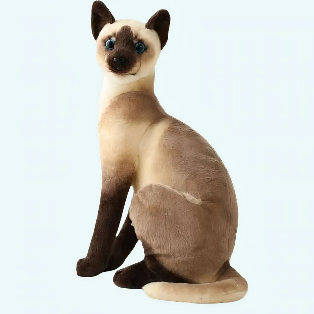 Peluche chat tigré gris