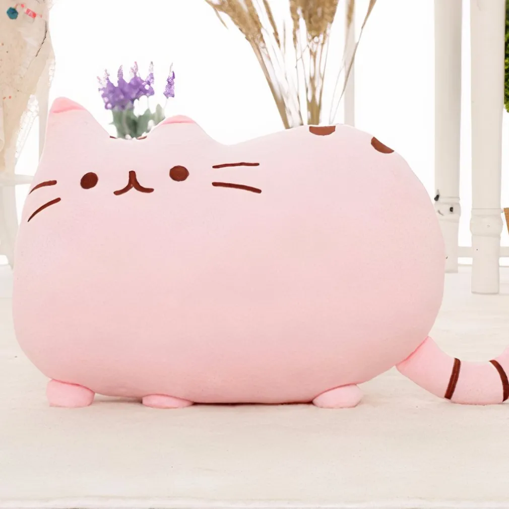 Peluche chat toute mignonne rose