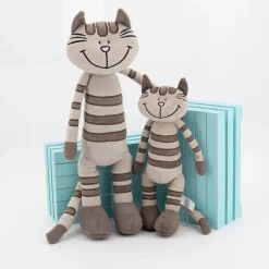 Peluche chaton gris tigré