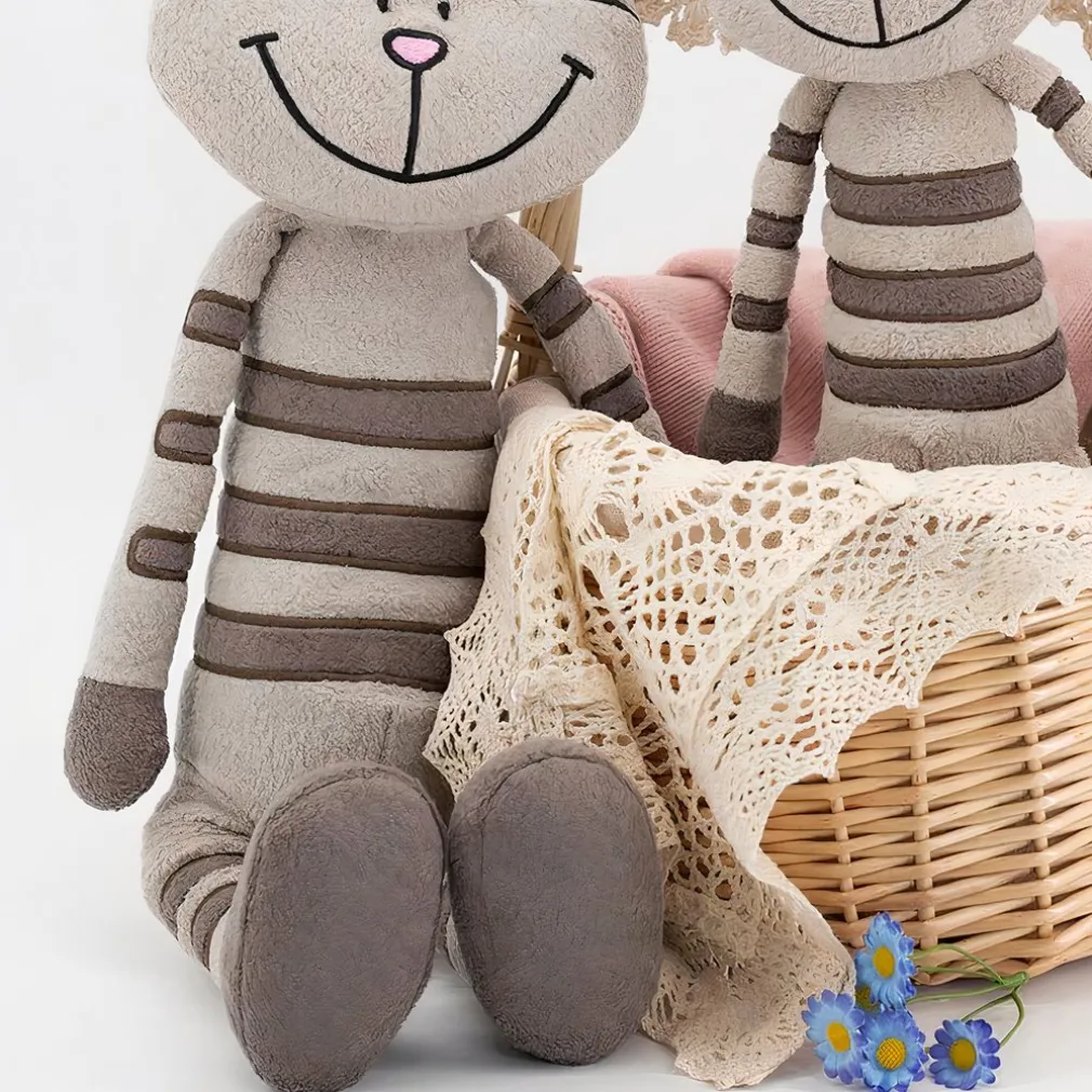 Peluche chaton gris tigré