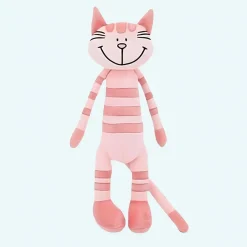 Peluche chaton rose tigré