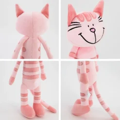 Peluche chaton rose tigré