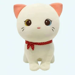 Peluche chaton tout doux blanc