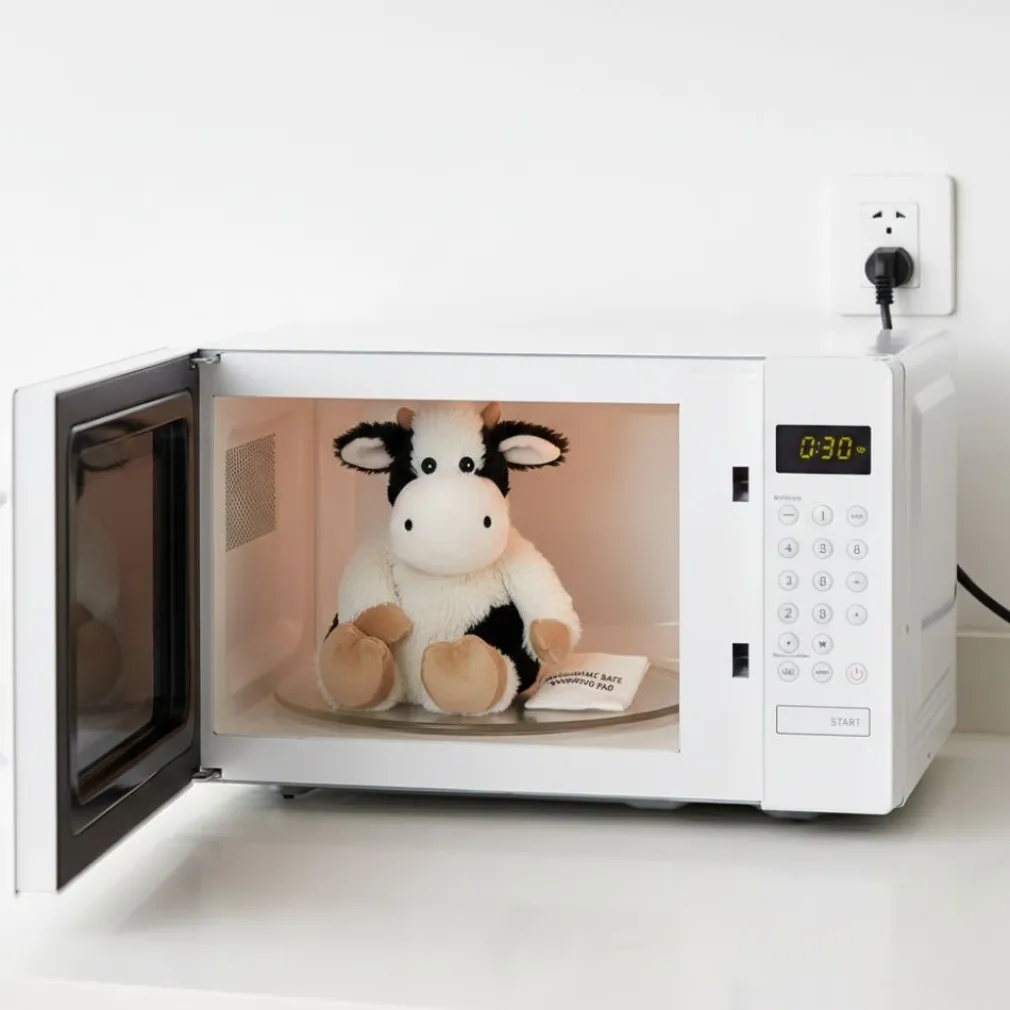 Peluche chauffante vache réconfortante
