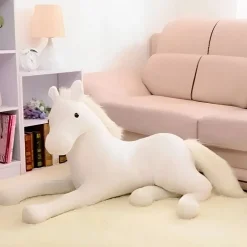 Peluche cheval blanc