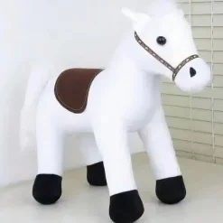 Peluche cheval blanc adorable