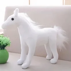 Peluche cheval blanc mignon